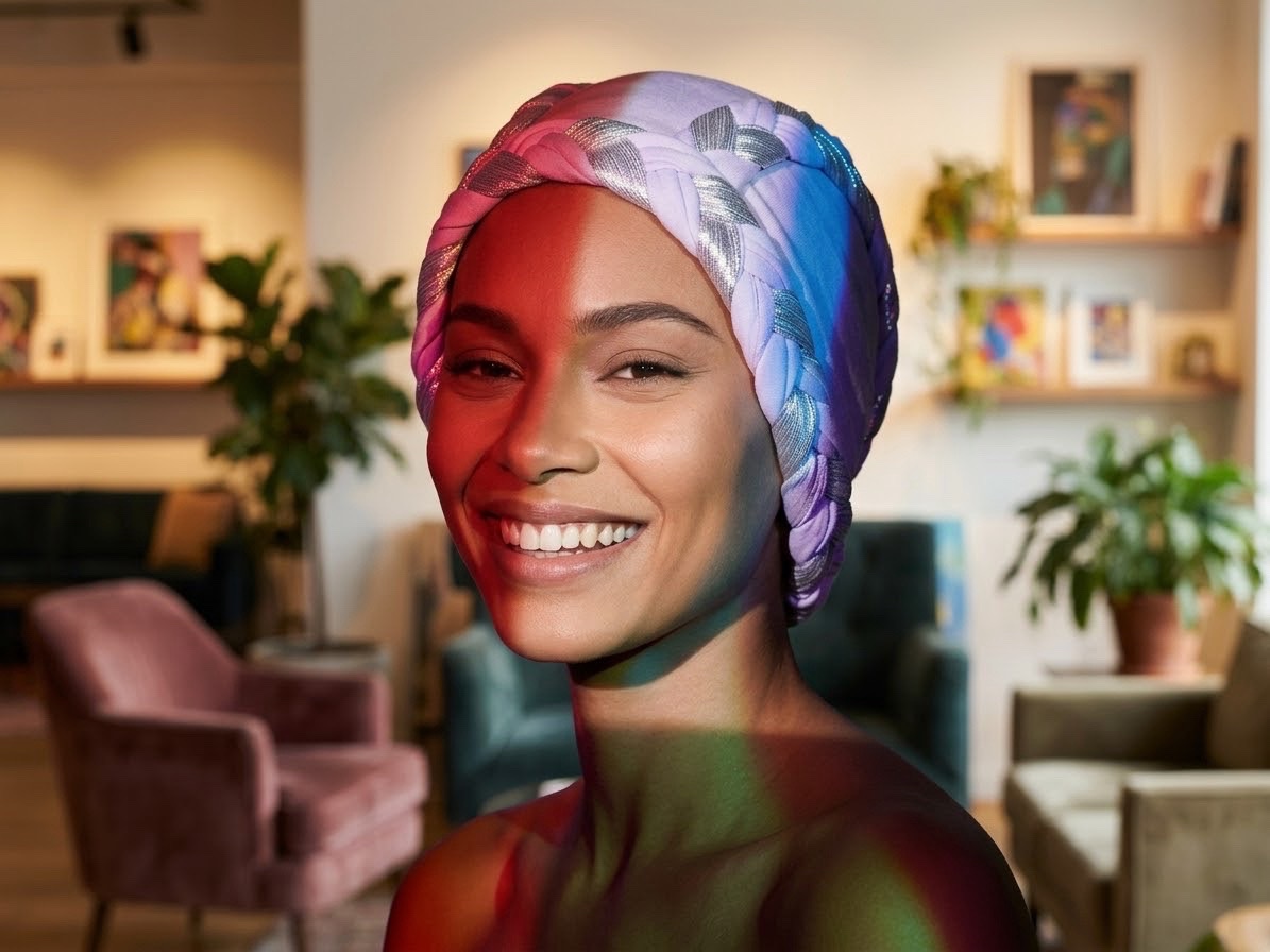Un bonnet pour femme voilee