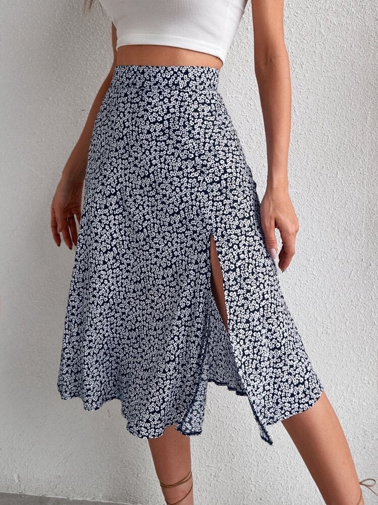 Jupe avec fente 