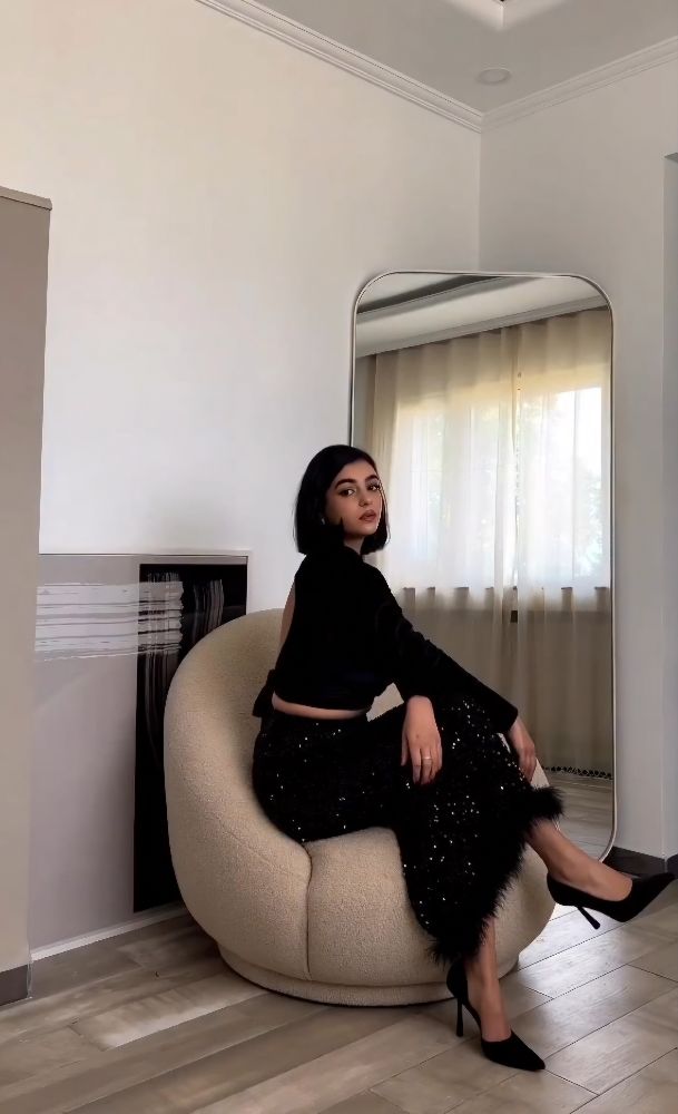 Jupe noir sequin, Maison du Glamour