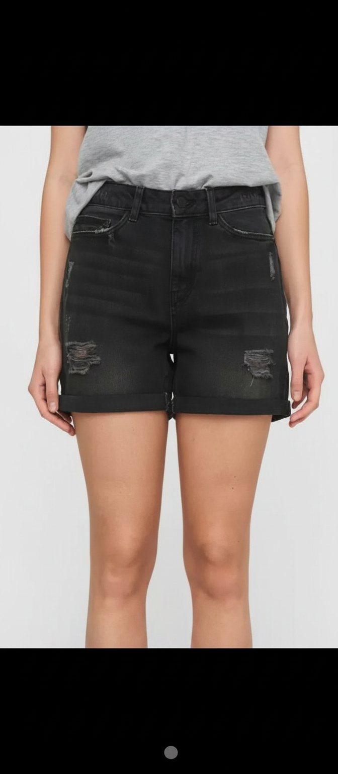 Short en denim noir neuf avec étiquette taille US 12