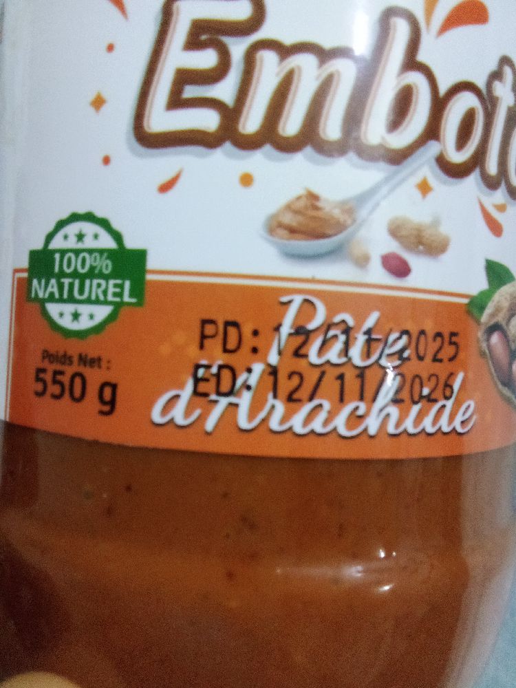 Pate d'arachide  de l'afrique, congo 550gr