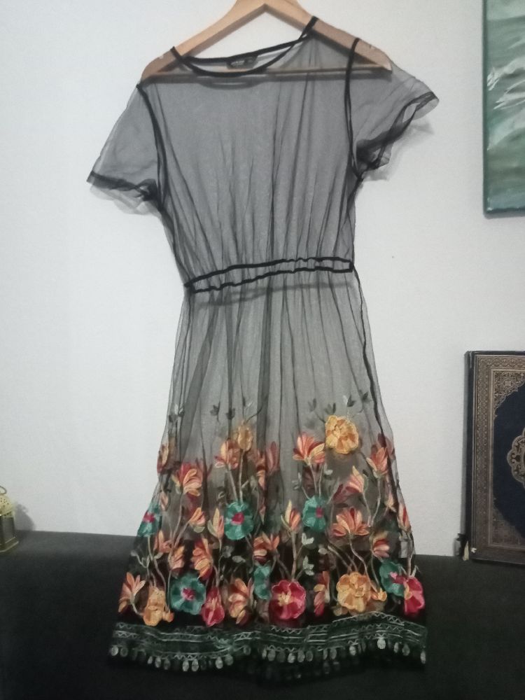 Robe en tulle brodée fleurs de Shein tlbass L