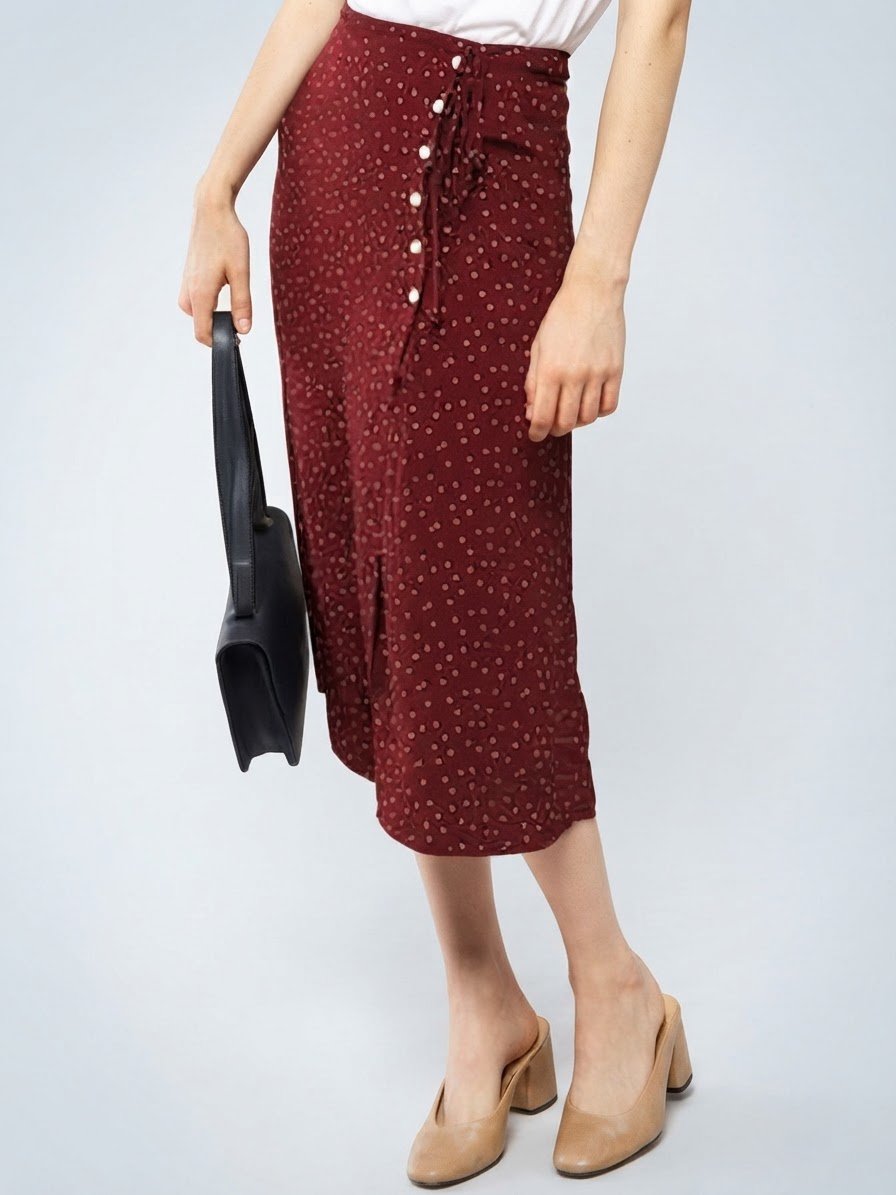 Belle jupe vintage à pois XS neuve
