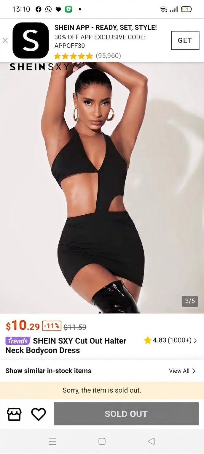 Tenue  Shein neuve taille XS
