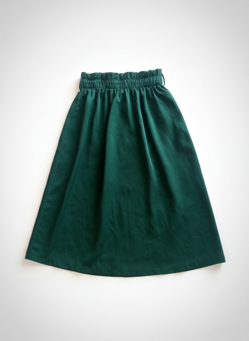 Jupe mi-longue élastique à la taille, tissu effet satiné, neuve taille S