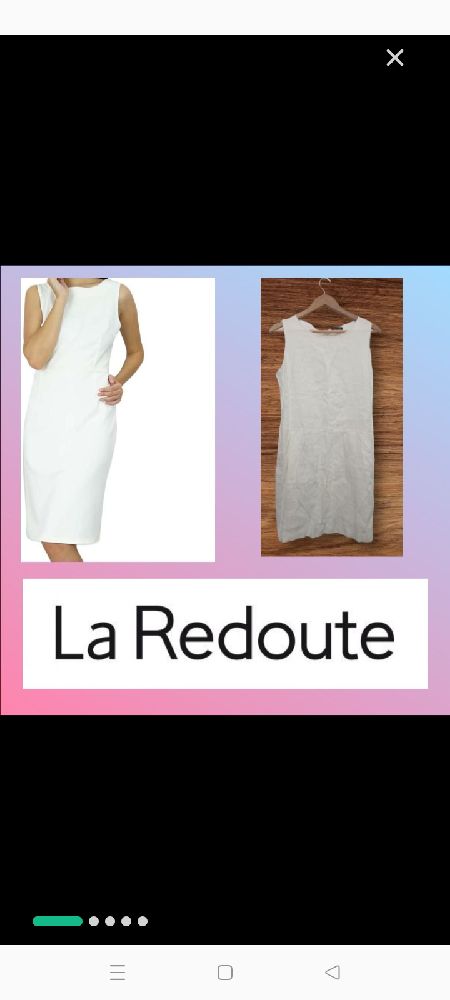 Robe blanche en lin (kamraya) de la marque la redoute taille M, comme neuve