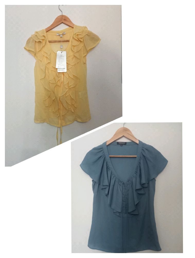 Deux blouses tendances neuves de Verra Moda jaune et Morgan  bleue taille S