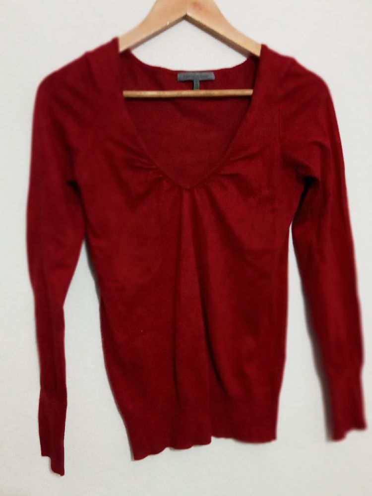 pull col V Bershka rouille clair taille S/M