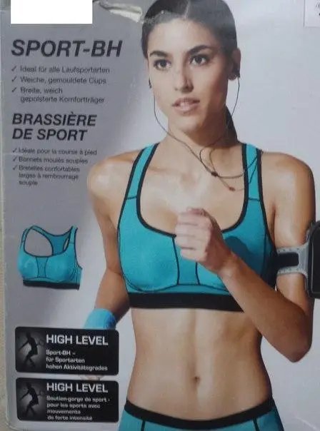 Soutien-gorge de sport à compression élevée Crivit taille Europe 80B