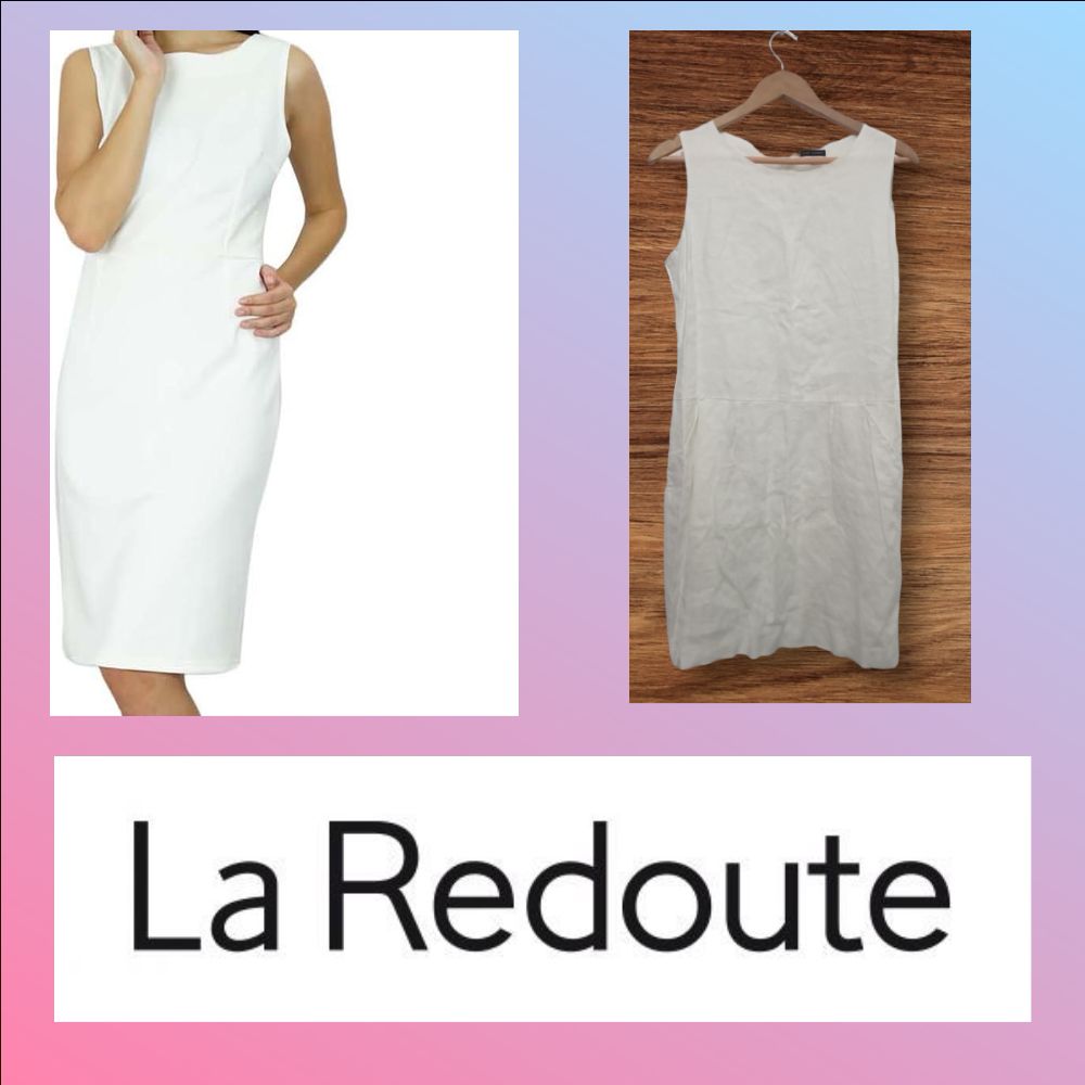 une robe 9amraya chic et élégante de la marque la redoute, blanc cassé, taille M