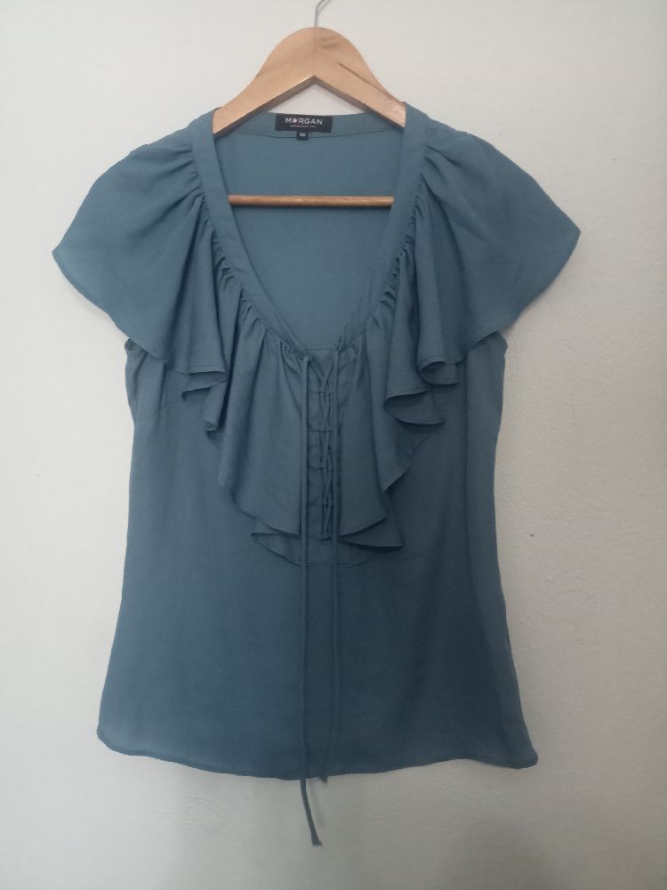 blouse chic à Volants tendance de Morgan taille S toute neuve
