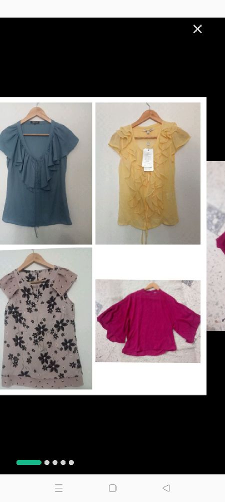 Lot 4  cute blouses 😍 taille S(Morgan+Vero moda+Piazza italia) toutes neuves