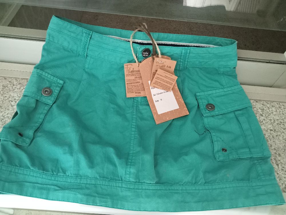Jupe courte cargo en denim léger tlabass M