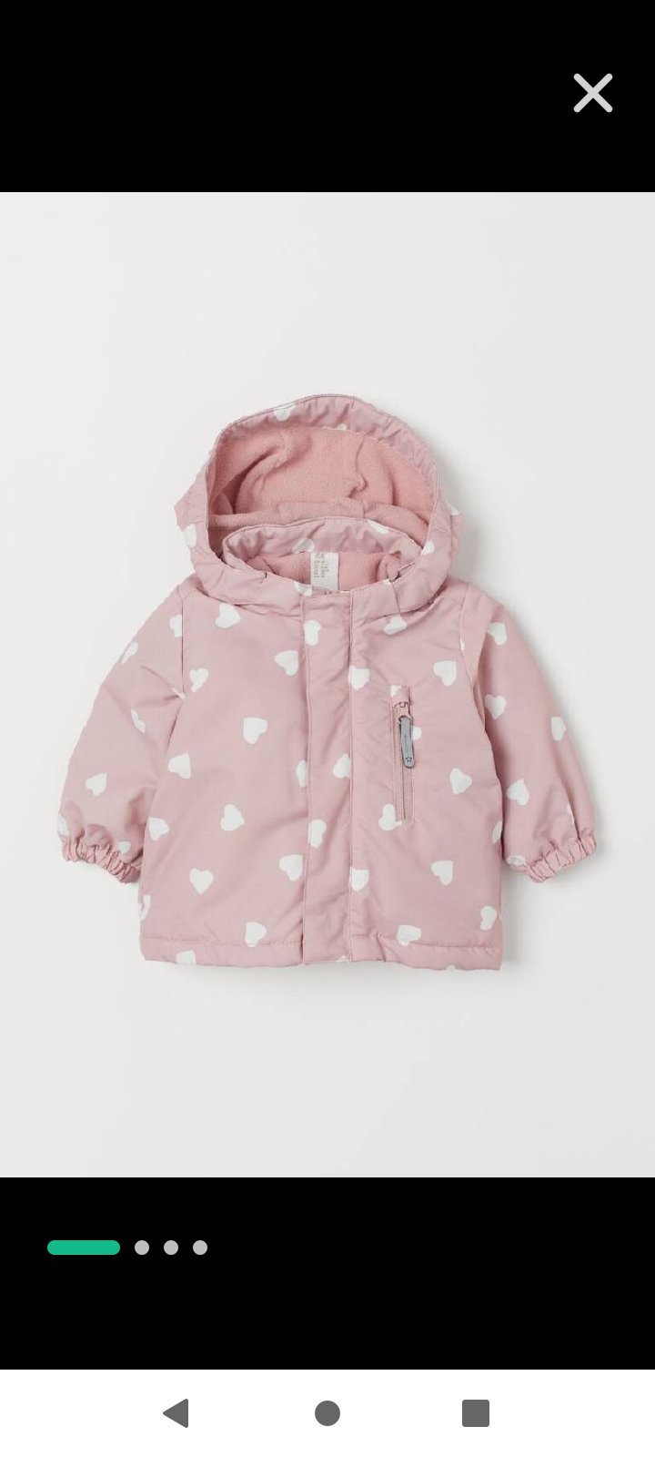 Manteau bébé rose poudré de H&M taille 4-6mois neuf