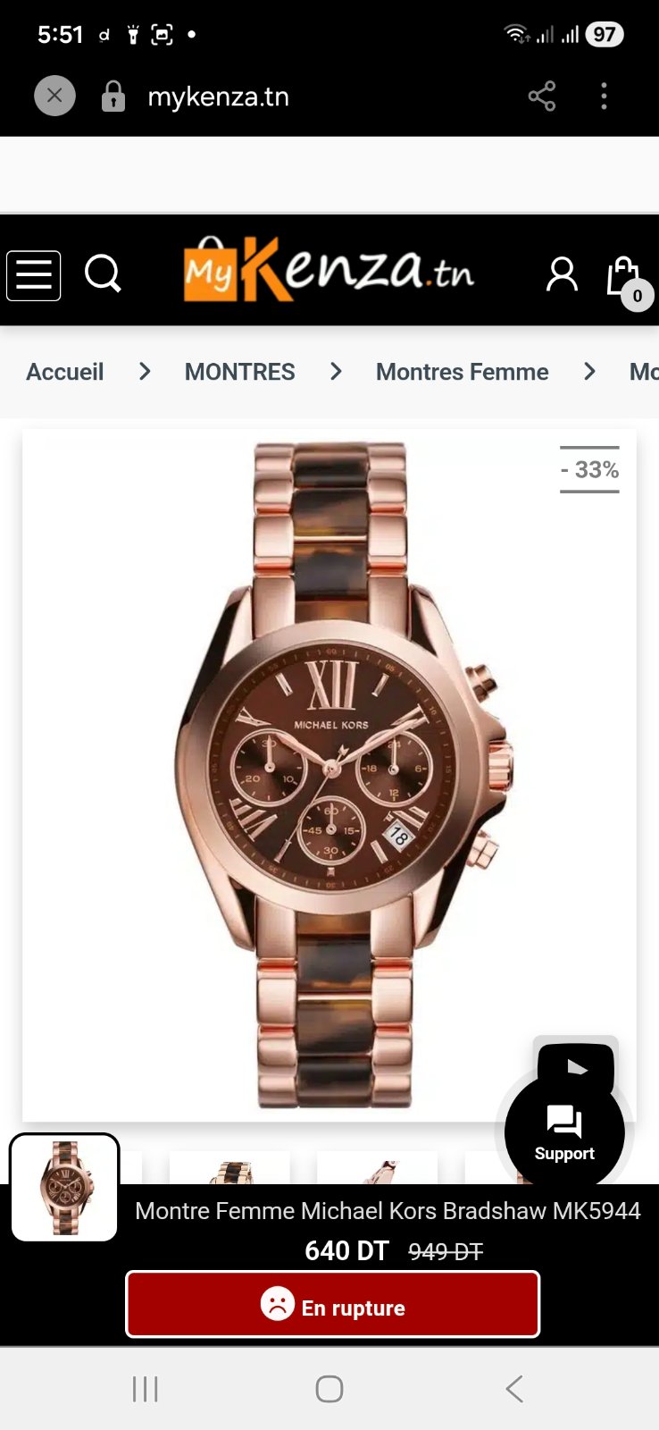 Montre Michael kors Authentique Réf MK5944