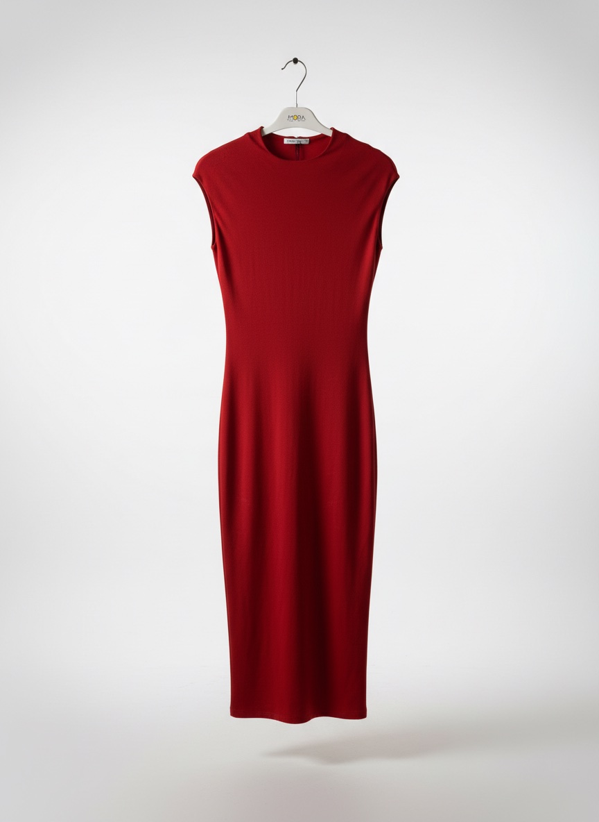Robe rouge moulante 