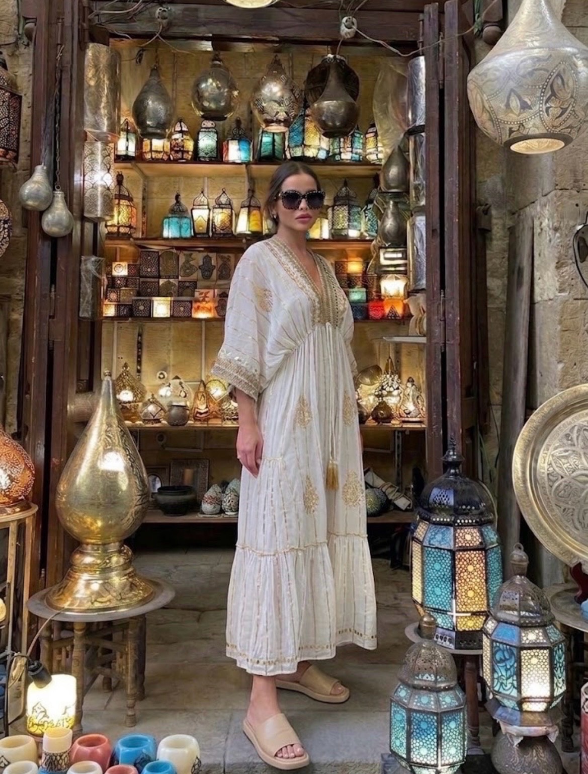 Robe blanche Taille unique style traditionelle  ✨🤍