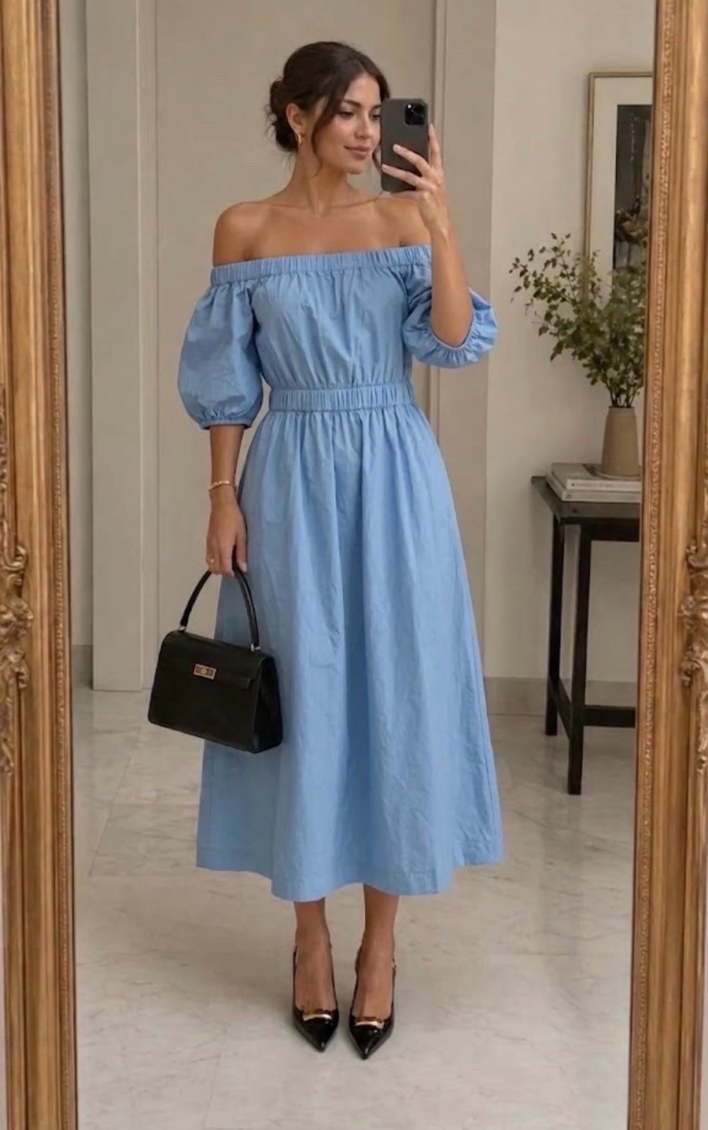 Robe H&M bleu très classe 