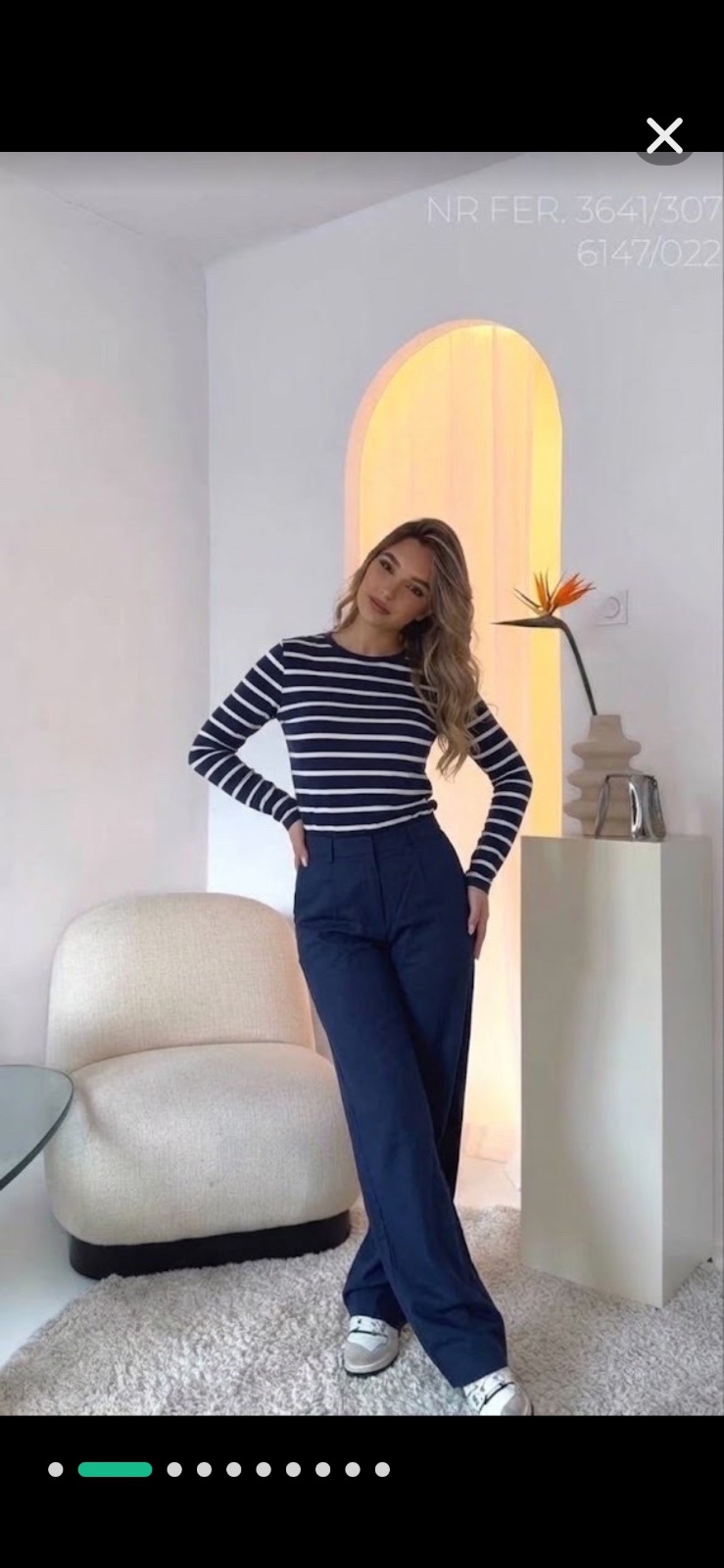 Ensemble pantalon large shein + pull rayé avec ettiquette 