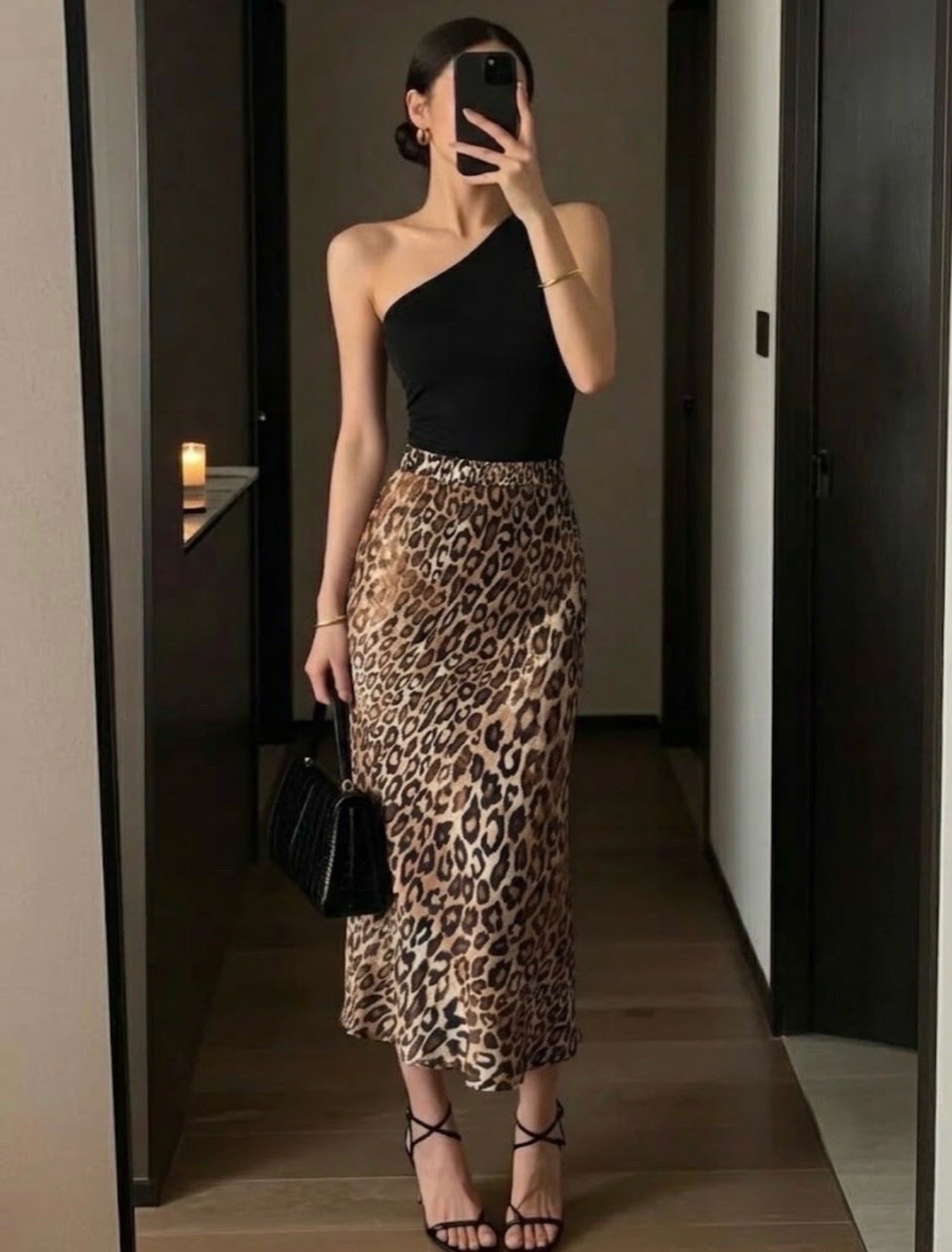 Jupe satin tigre 