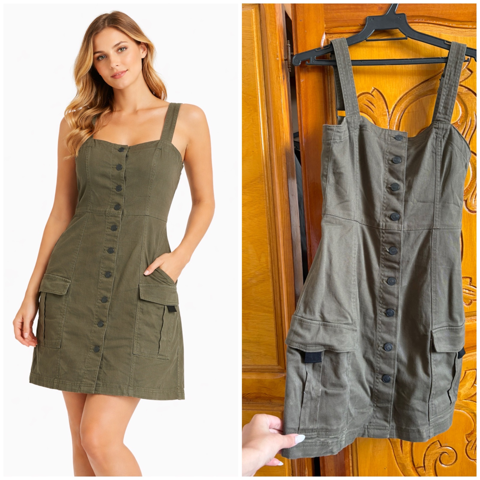 Robe vert kaki 