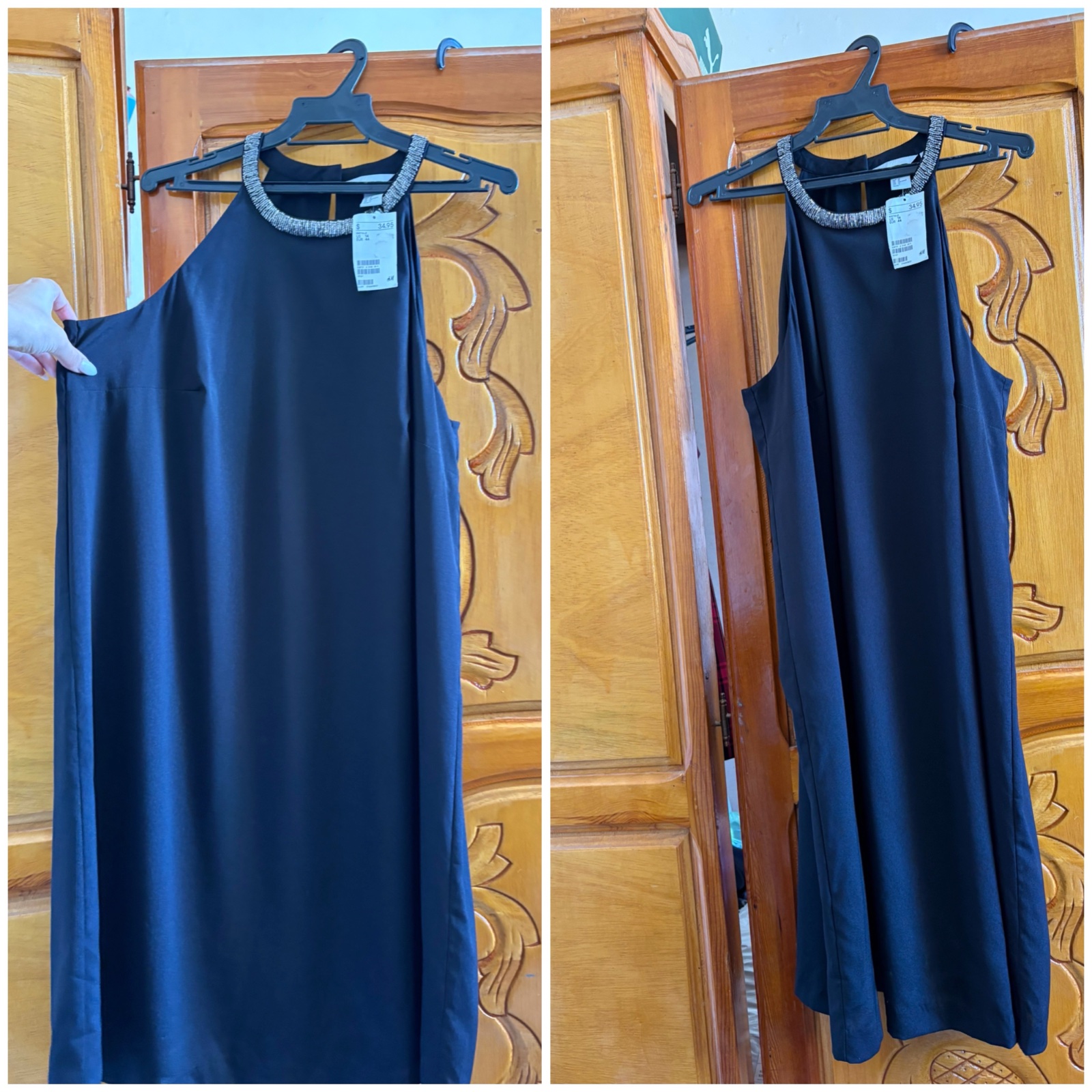 ✨ Robe chic H&M à épaules dénudées (off-the-shoulder), neuve avec étiquette, taille L. Élégante et féminine, elle met subtilement les épaules en valeur pour un look raffiné. Parfaite pour une soirée, un événement ou une sortie élégante.