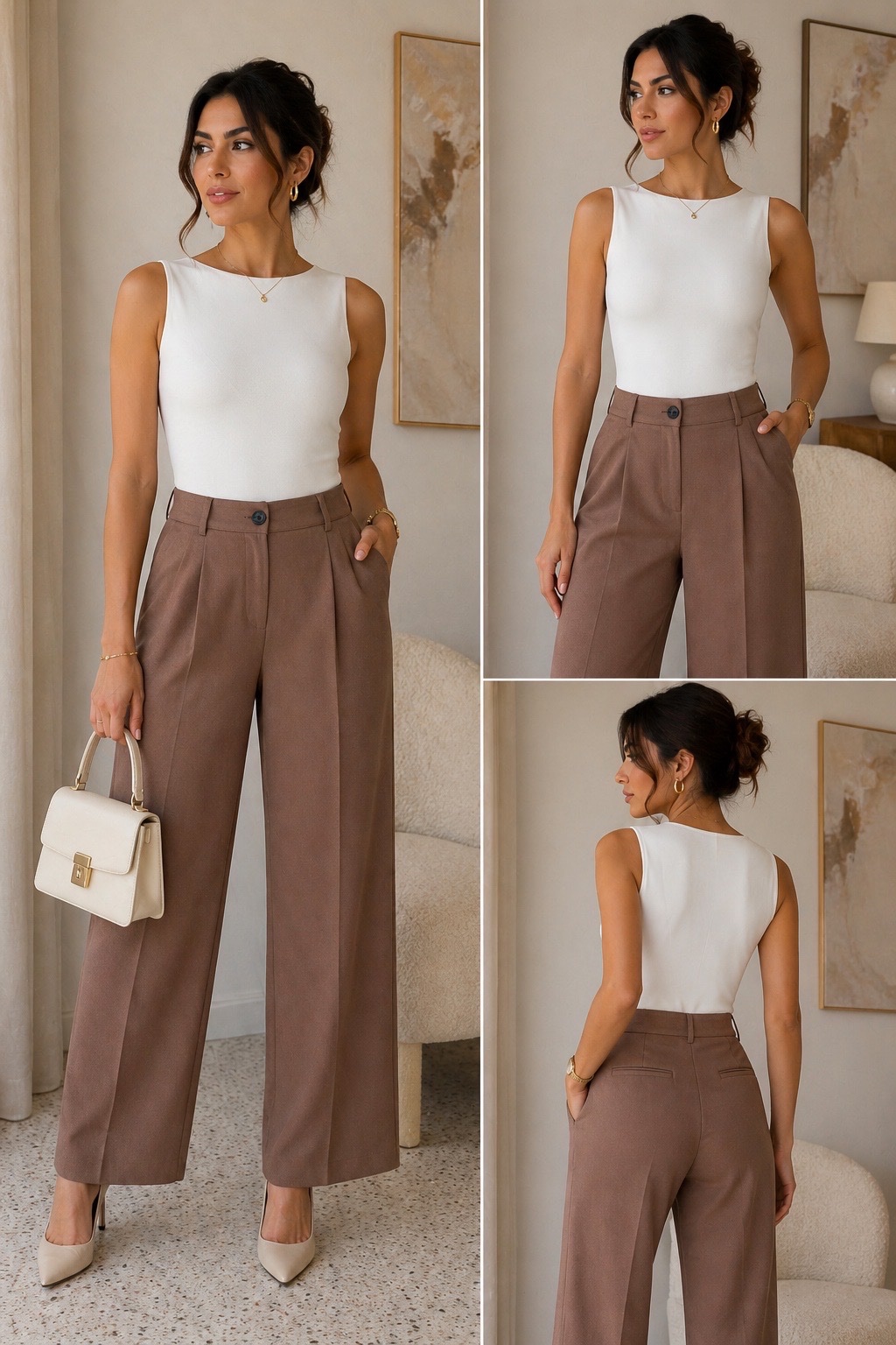 ✨ **Joli pantalon Zara camel – Taille M