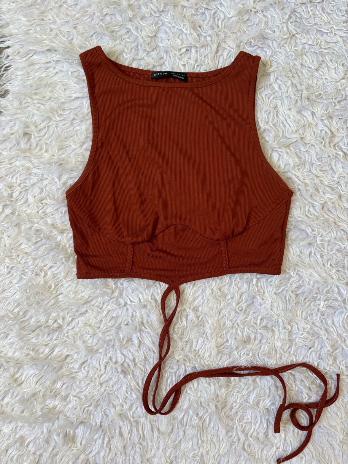 Top shein taille s marron 