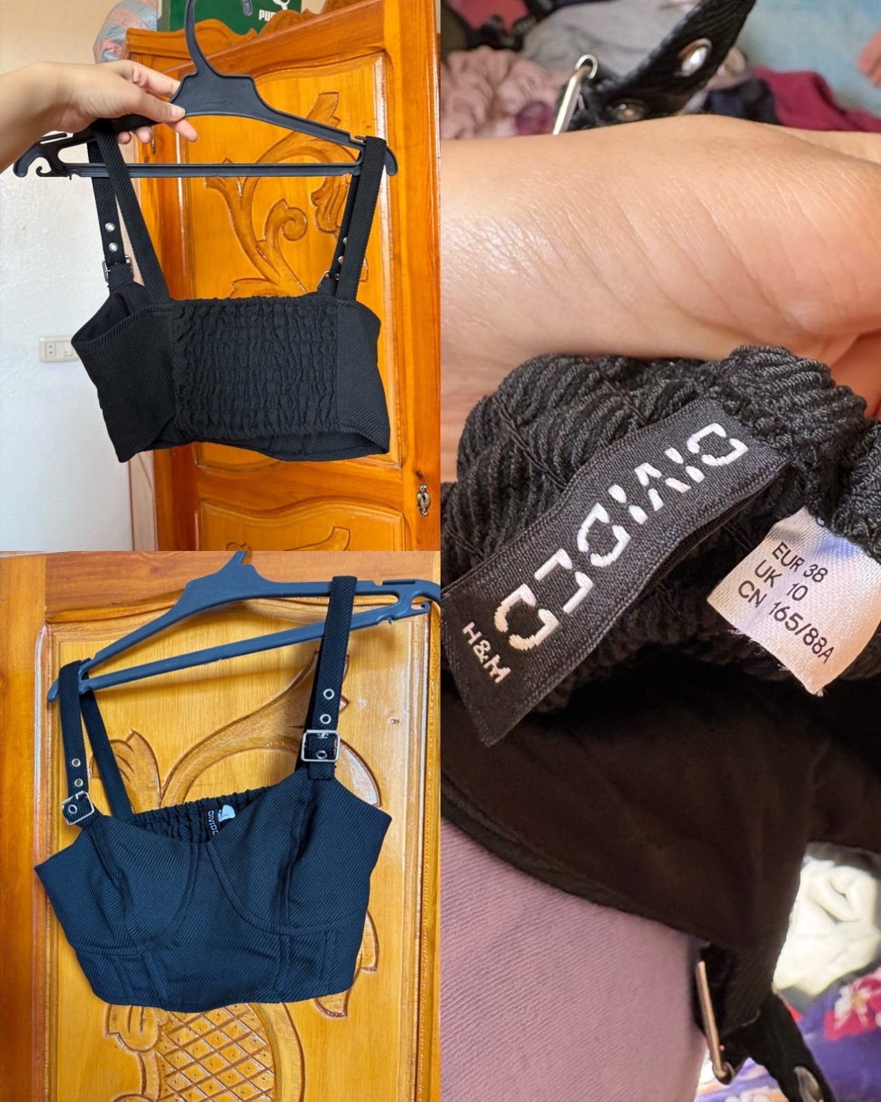 Crop top noir taille small