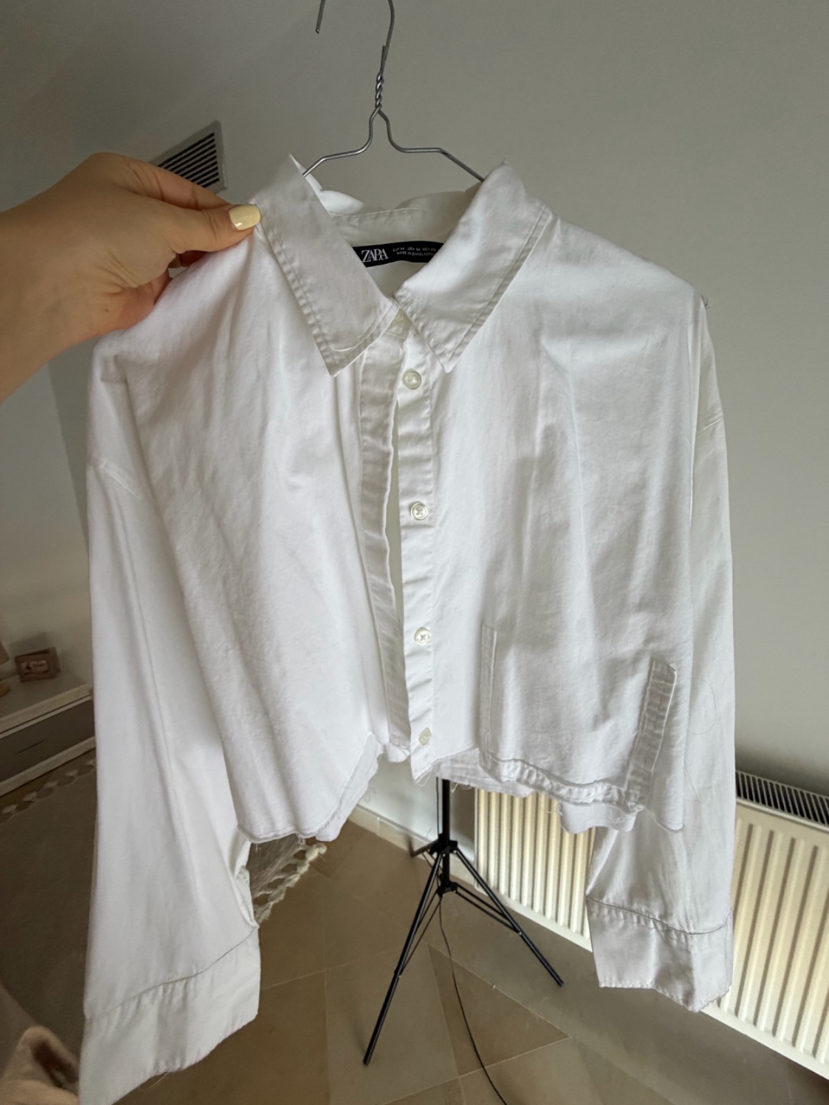 Chemise blanche crop a vendre de la marque Zara