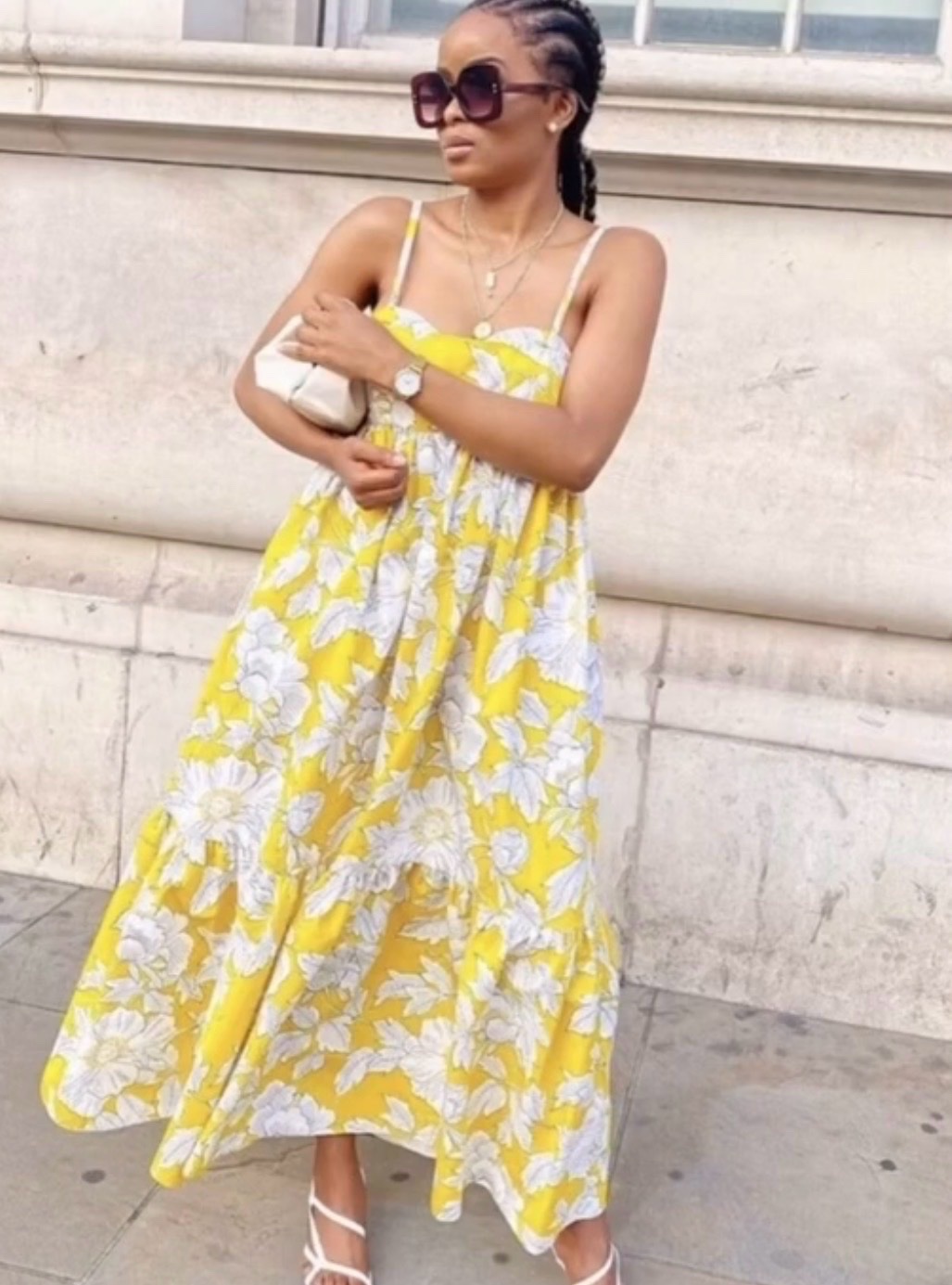 Robe zara couleur melange blabc et jaune