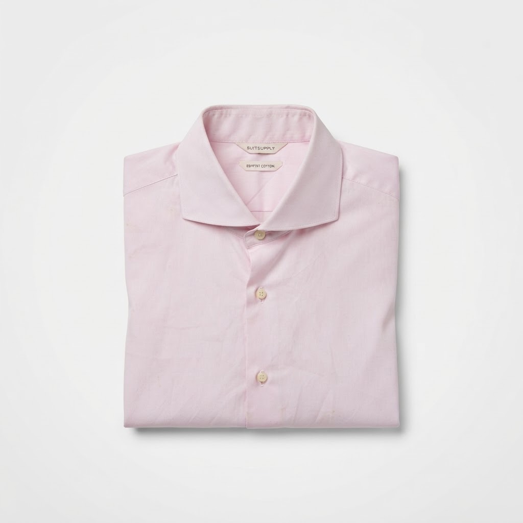 Suitsupply – Chemise rose pâle en coton égyptien, col cutaway, taille 41 (16)