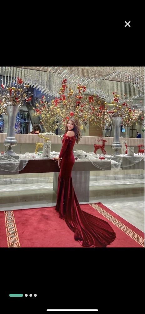 robe velours soiree