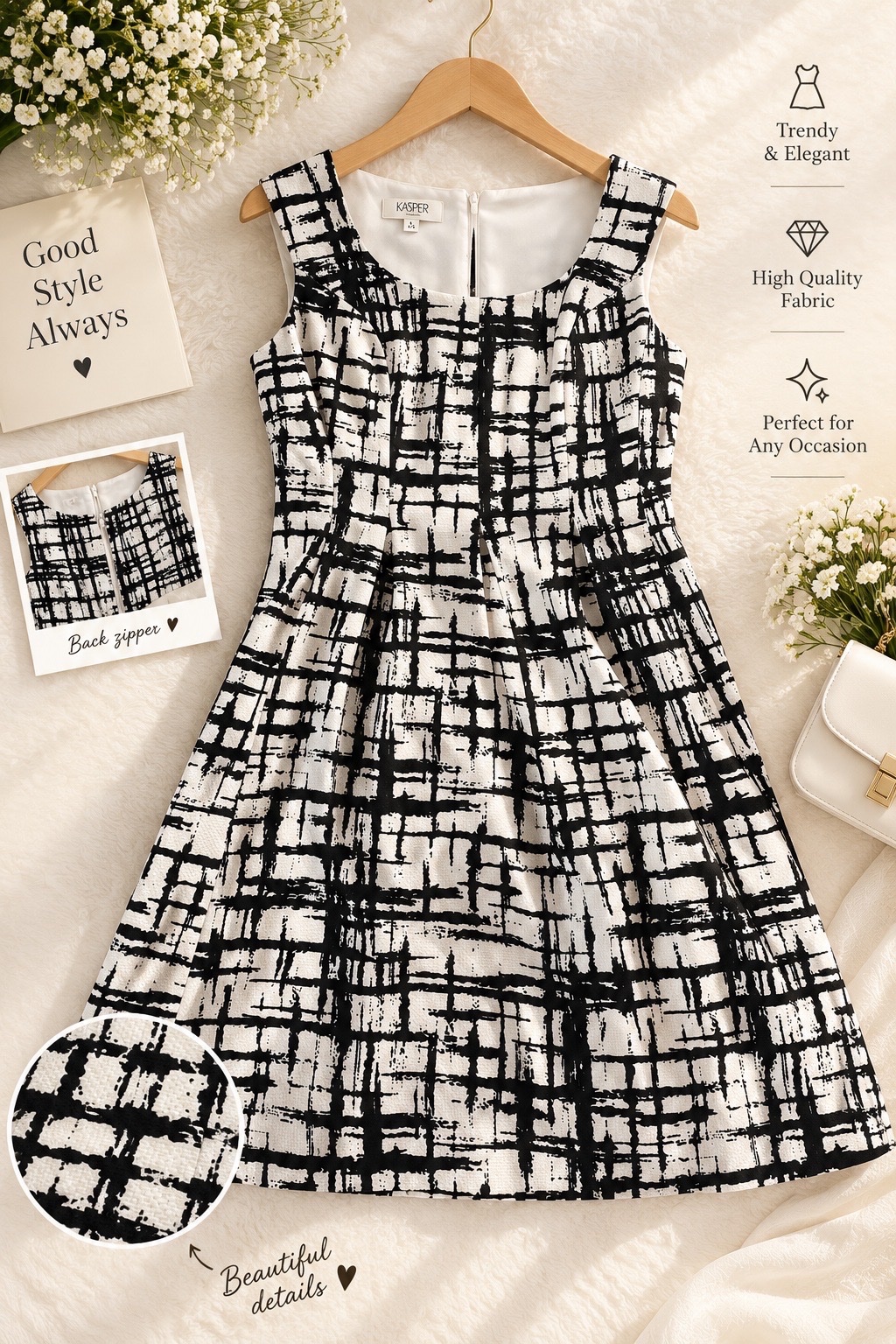 Robe noir et blanc