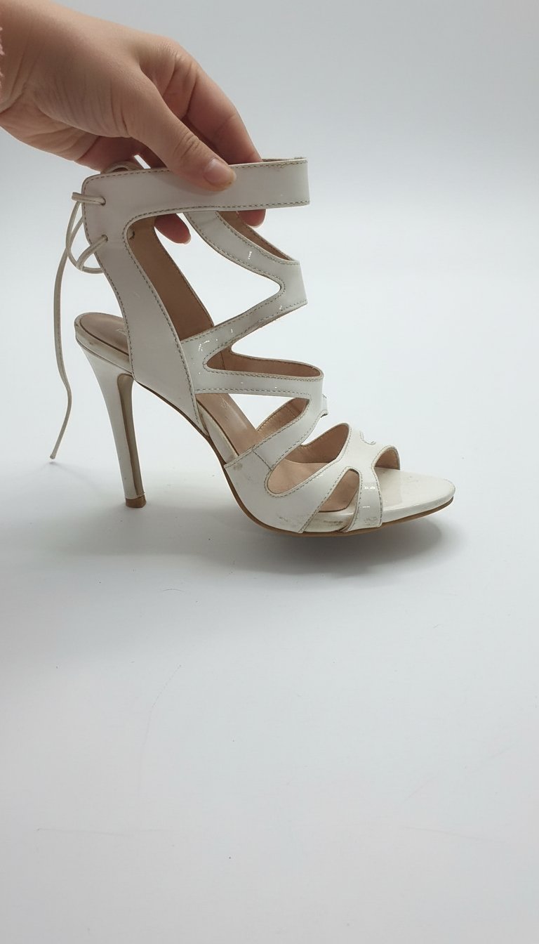 Talon blanc zigzag pointure 38 importé