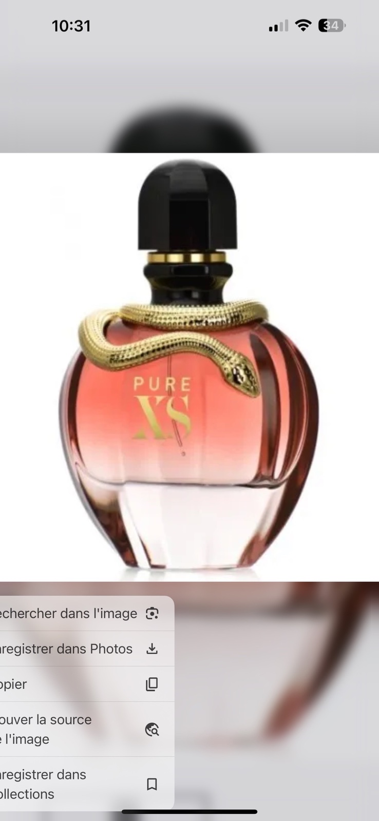 Parfum pure xs 50 ml importe de la france cacheté