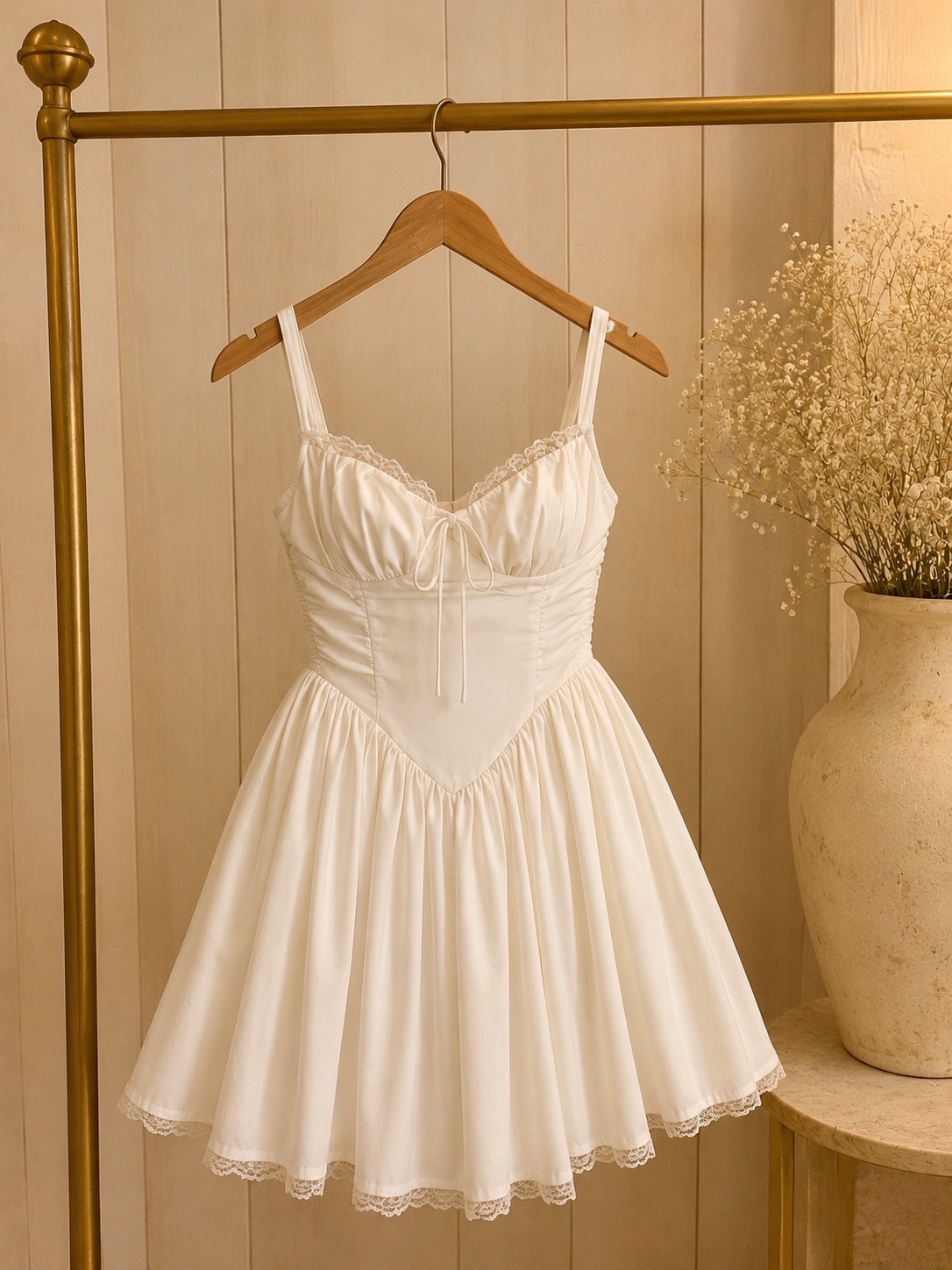 Robe blanche courte et élégante 🤍