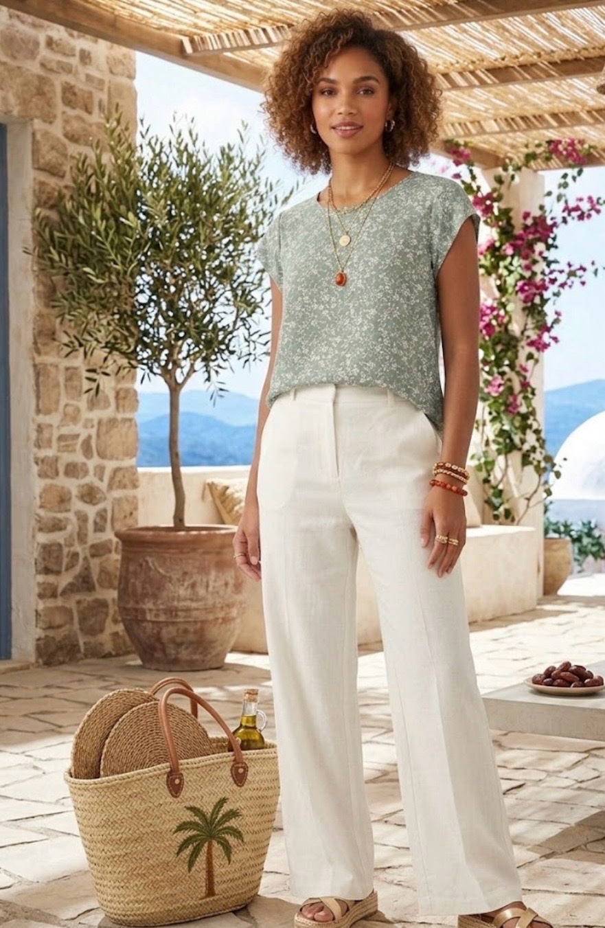 Chemise vert à motifs Only 