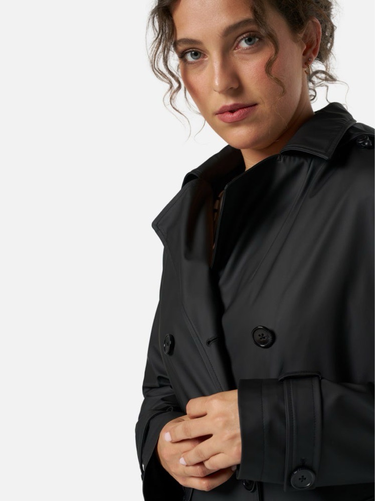 Manteau trench impermiable noir