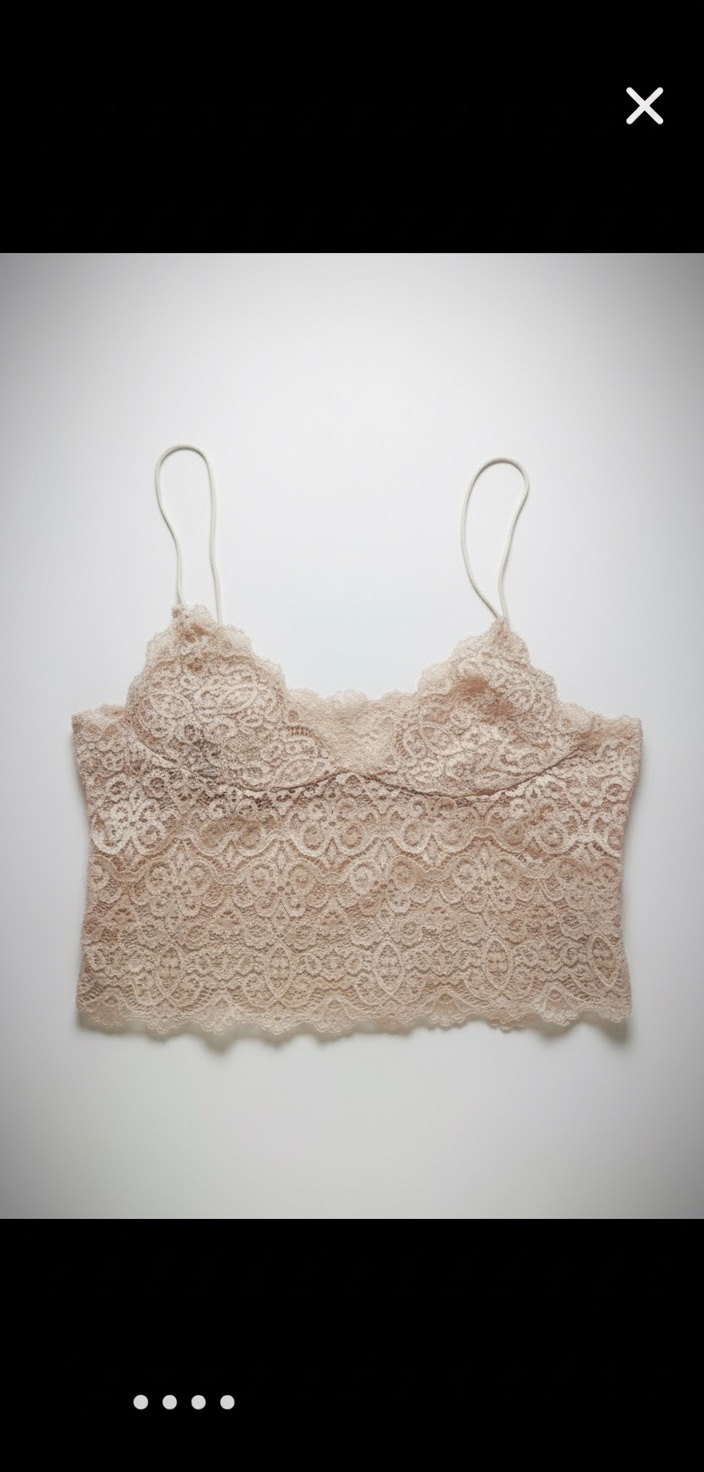 Haut dentelle beige rosé