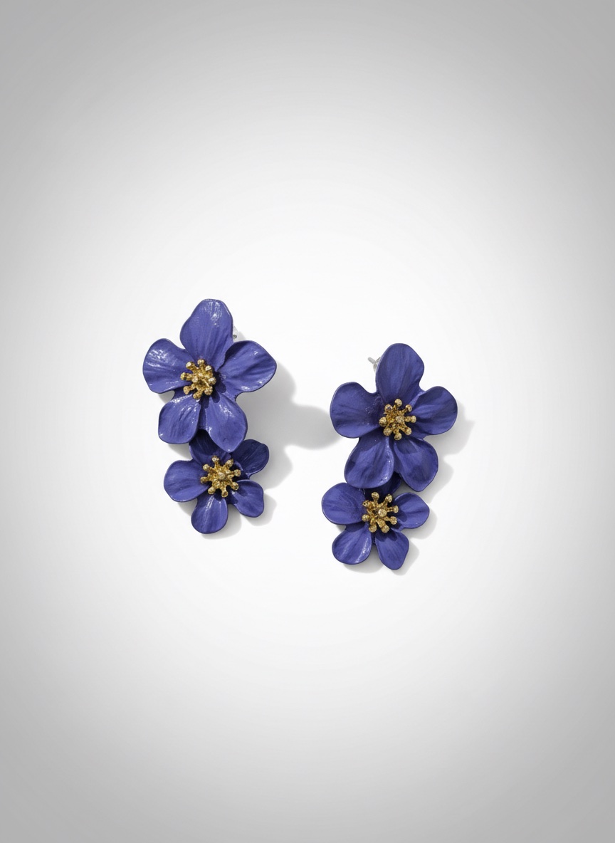 Boucle fleur violet