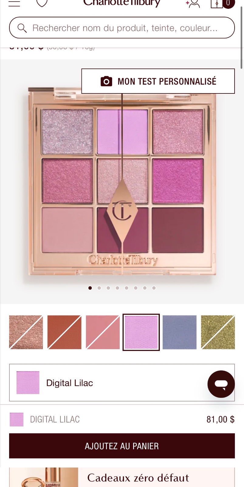 Palette charlotte
