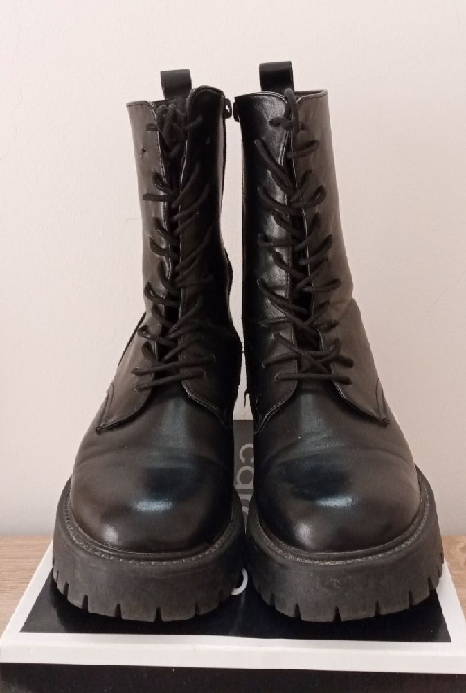 Bottines en simili cuir noir Joalice Paris (38/39)