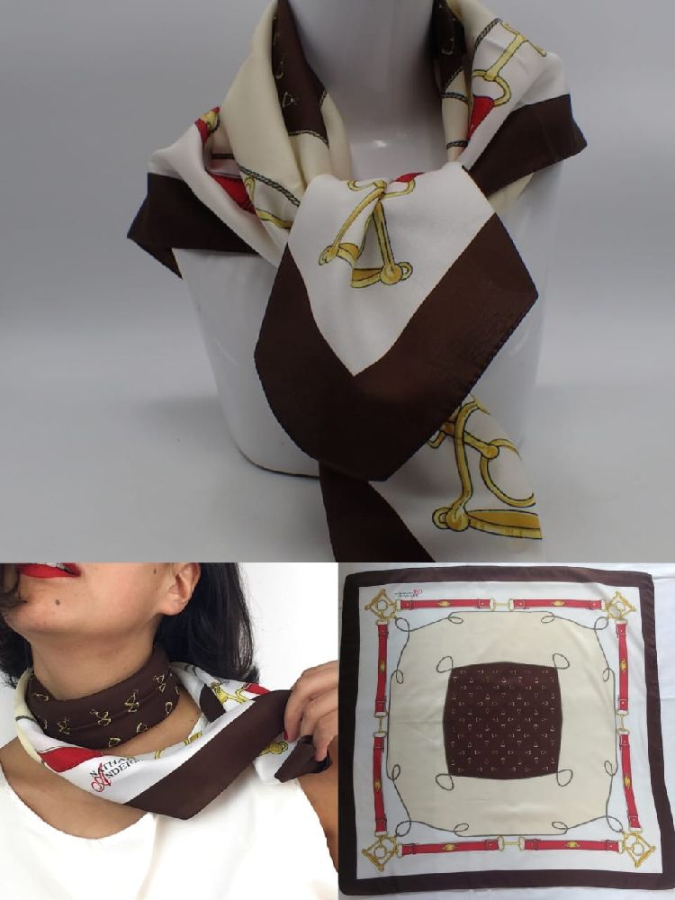 Foulard vintage. Signé Nathalie Andersen
