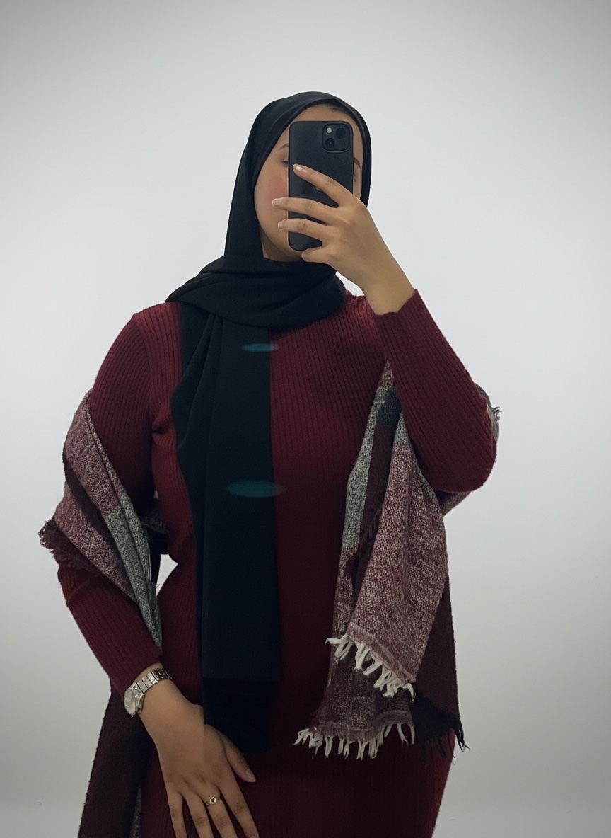 Robe rouge bordeau