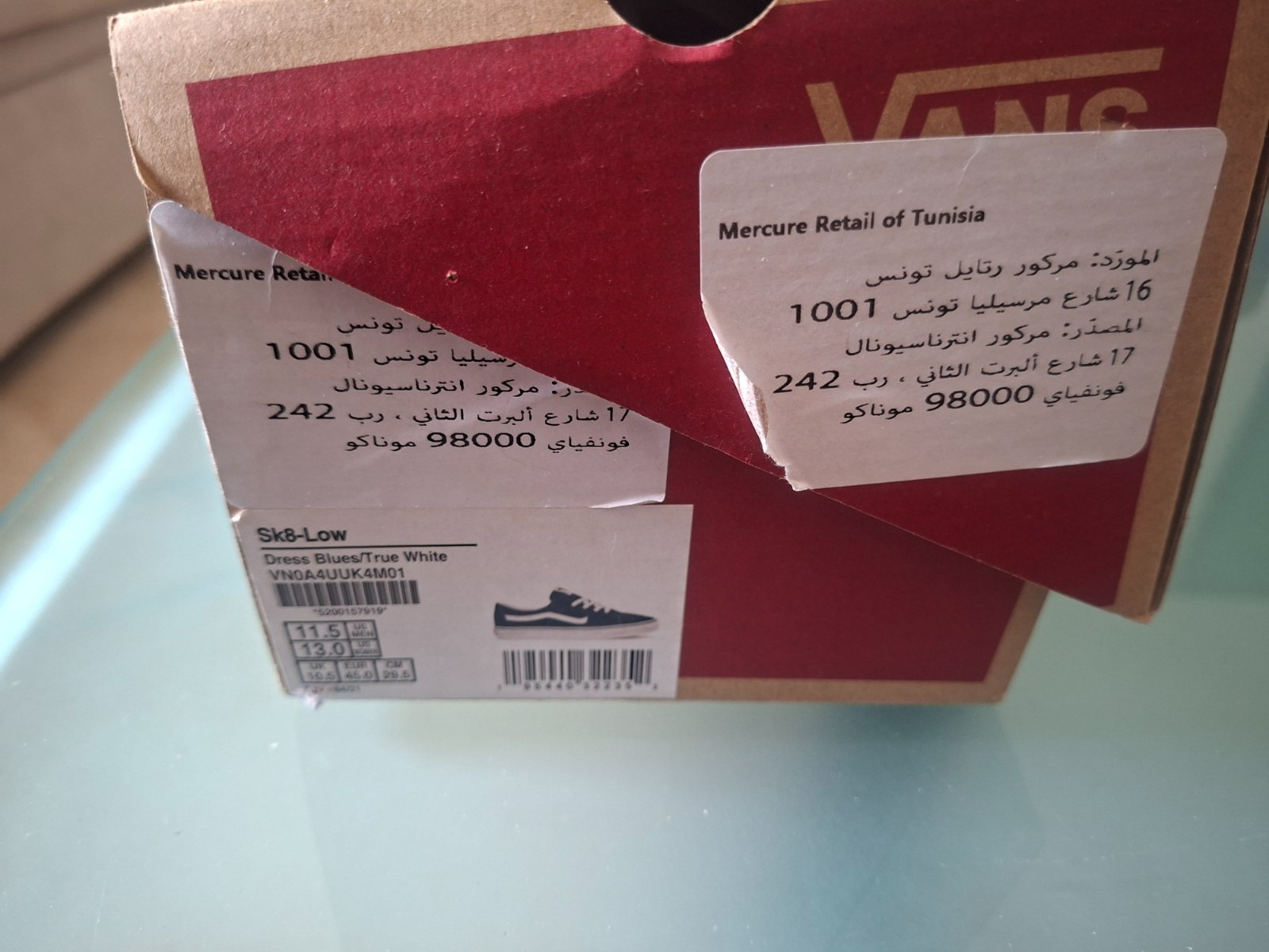 VANS BLEU POITURE 45 NEUF