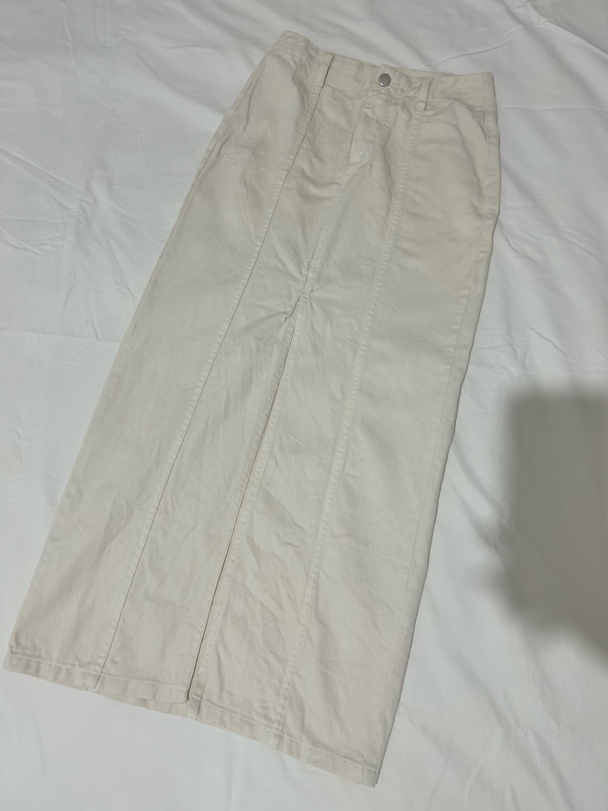Jupe en djean beige