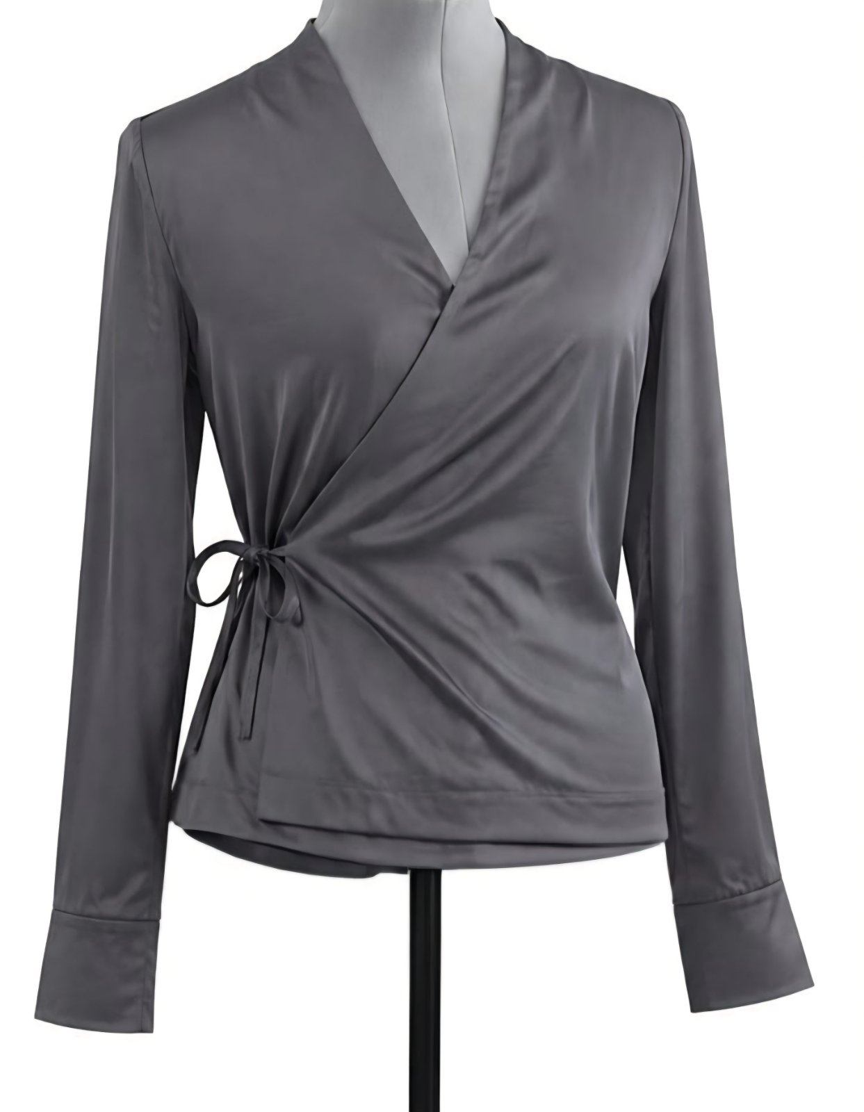 Chemise gris satiné 