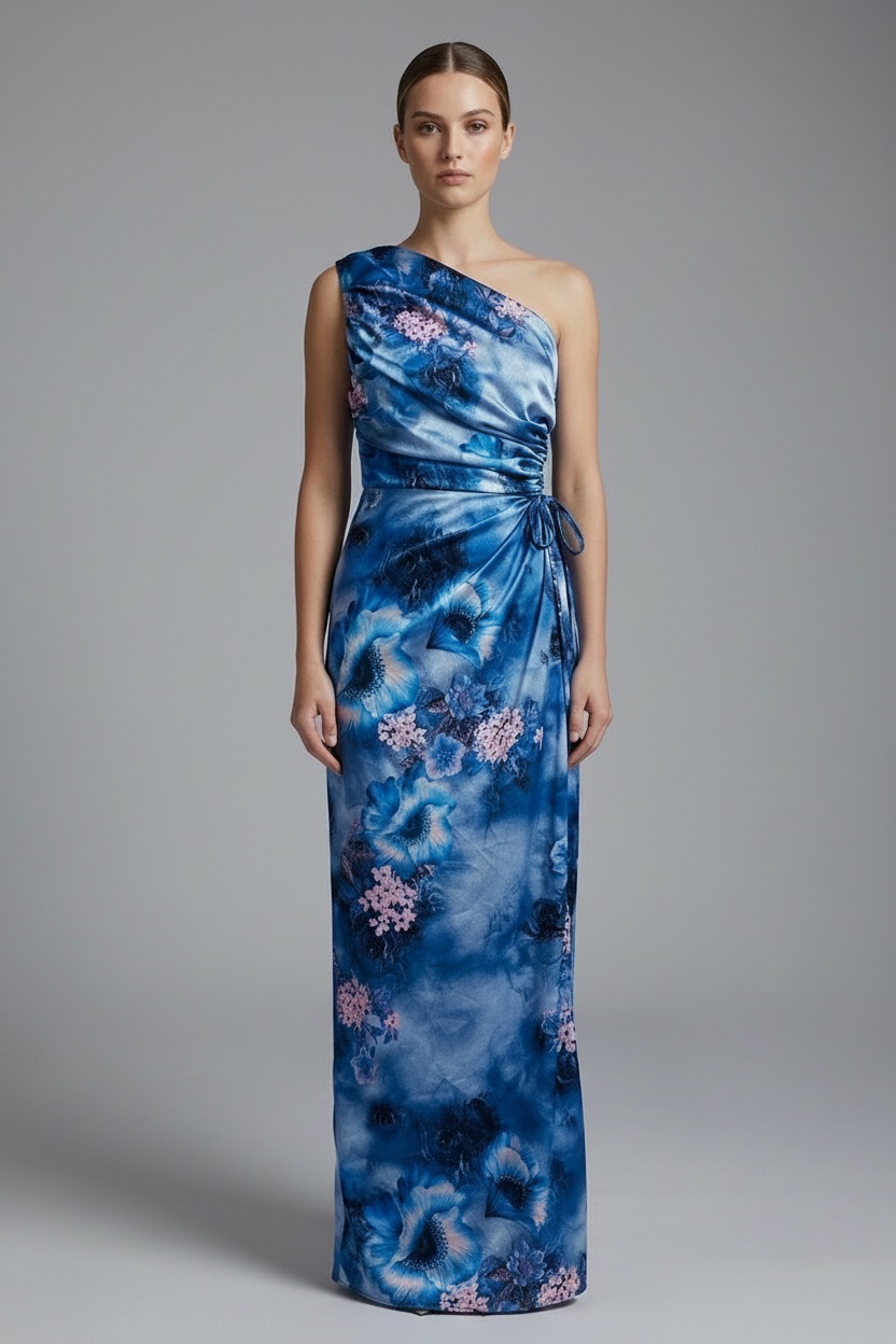 Robe satin fluide 