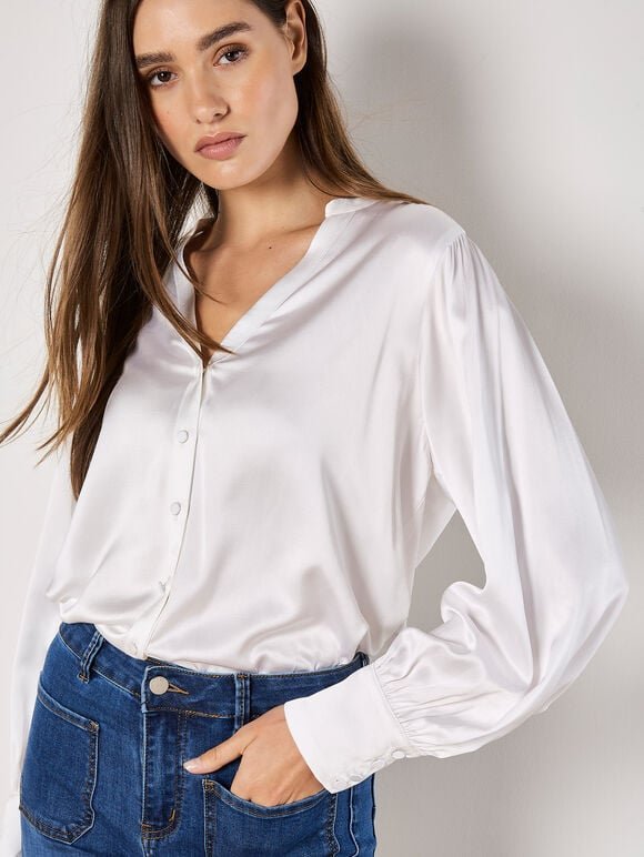 Chemise satin oversized